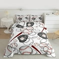 thumbnail image 2 of Homewish Gamer Baseball 3-Piece Full Size Comforter Sets for Children Kids Teens,Ball Gaming Bedding Comforter Set,Sport Theme Lightweight Bedding Sets,Lightweight Room Decor, 2 of 8