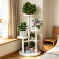 thumbnail image 4 of chaungfeng 3 Tier Plant Stand Indoor, Metal Wood Plant Stands for Indoor Plants Multiple, Corner Tiered Flower Plants Shelf Stand for Living Room Bedroom, 4 of 6