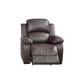 thumbnail image 4 of Hommoo Recycled Leather Manual Single Rocker Recliner Sofa, Heavy Duty Reclining Chair for Home with Overstuffed Arm and Back, Brown, 4 of 6