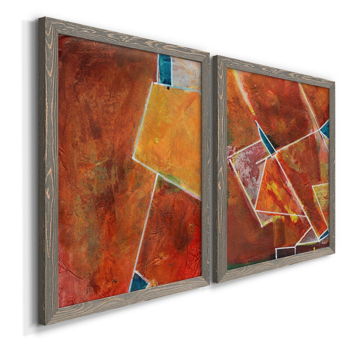 Primary Connection I - Premium Framed Canvas 2 Piece Set - Ready to Hang