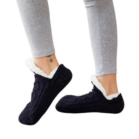 

Careslong Slipper Socks - Women s Slipper Socks with Grippers | Plus Velvet Thickening Fuzzy Socks | Fluffy Socks for Wooden or Tiled Floors