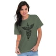 thumbnail image 4 of Caduceus Medical Symbol Sword Snakes Plus Size Crewneck Graphic Tee Shirt Brisco Brands 5X, 4 of 5