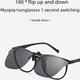 thumbnail image 5 of Gafas de sol con clip sobre gafas graduadas, polarizadas, antideslumbrantes, abatibles, gafas de protección UV para hombres y mujeres, 5 of 5