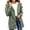Army Green, variant on Girls' Jacket,Kids Mid-Length Slightly Waterproof Windproof Solid Color Hooded Coat