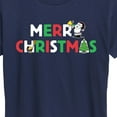 thumbnail image 3 of Peanuts - Merry Christmas Stacked - Women's Short Sleeve Graphic T-Shirt, 3 of 6
