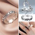 thumbnail image 2 of Guodhu Silver Musical Notes Band Ring | Music Note Rings Women Melody Ring Comfort Fit Adjustable Engagement Wedding Jewelry Accessories Gift Couple's for Women Men, 2 of 9