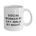 thumbnail image 2 of Unique Social worker Gifts, Social Worker by Day. Ninja, Inappropriate Birthday 15oz Mug Gifts For Men Women From Friends, Funny social worker gift ideas, Unique gifts for social workers, Gift, 2 of 2