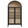thumbnail image 6 of Storage Display Cabinet , Oak Brown, Glass, Wood, Living Dining Room Kitchen Cafe Bistro Hospitality Restaurant, Modern Contemporary, HB37744, 6 of 11