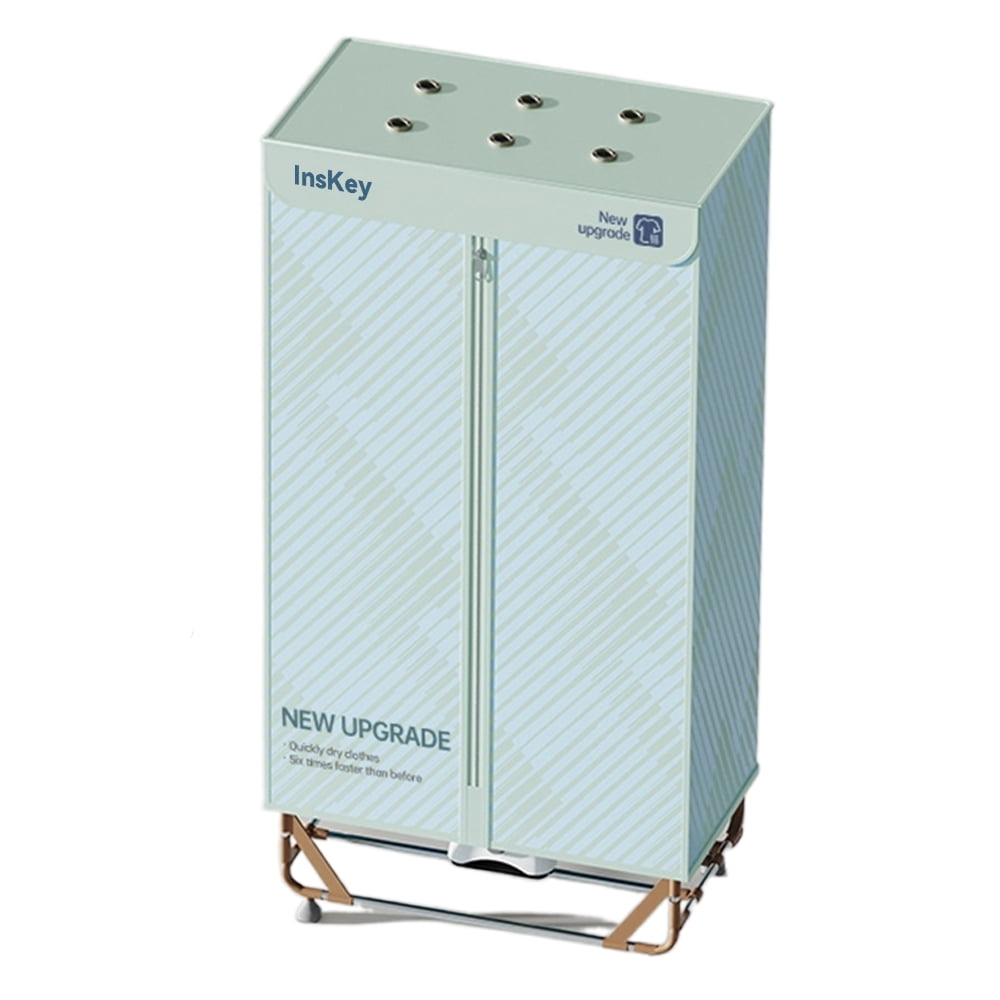 InsKey Clothes dryers, Portable Dryer, Electric Clothes Dryer Machine Double layer Stackable Clothes Drying Rack for Apartments, RV,Laundry,and More