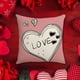 thumbnail image 5 of CaiYueKe Valentine's Day Pillow Cover Romantic Couples Gift Linen Look Cushion Case Decorative Throw Pillow for Home Decor Sofa Bedroom Living Room Anniversary Present, 5 of 7