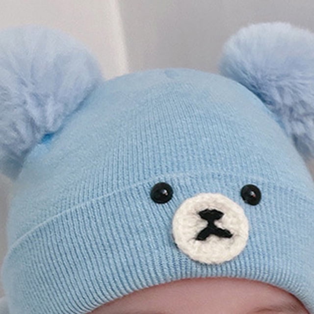 Baby Hat Neck Warmer 2Pcs/Set Ear Protection Thickened Beautiful Windproof Winter Infant Boys Kids Cap Scarf Kit