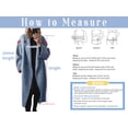 thumbnail image 2 of sicmoss Women's Grey Double Breasted Wool Coat Notch Lapel Long Sleeve Long with Pockets Fall Winter, 2 of 3