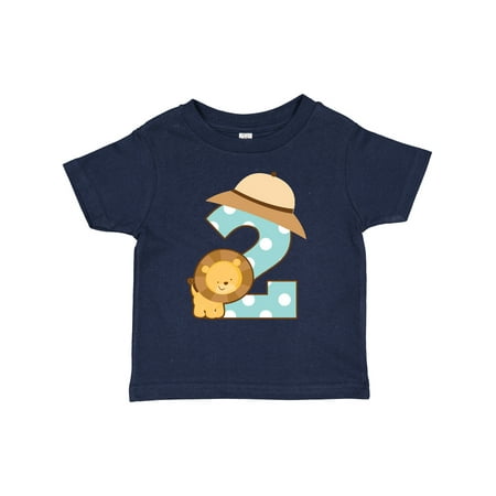 

Inktastic Safari 2nd Birthday Lion Jungle Gift Toddler Boy or Toddler Girl T-Shirt