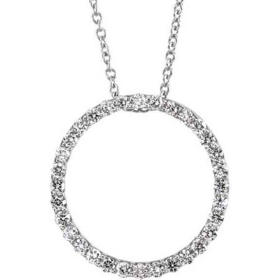 1/2 ct tw Platinum Diamond Pendant