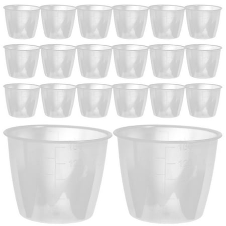 

20pcs Rice Measuring Cup 160ml Plastic Measuring Cup Transparent Rice Cup