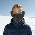 thumbnail image 4 of Unique Bargains 1 Pc Two-in-one Face Mask Windproof Balaclava for Cycling Black, 4 of 6