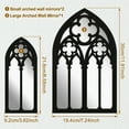 thumbnail image 3 of EUWBSSR 3Pcs Gothic Arch Wall Mirrors – Wood-Framed Decorative Set for Living Room, Bathroom, or Bedroom (1- Large :  7.2×11.8 inches, 2 - Small: 3.6×8.6 inches), 3 of 9