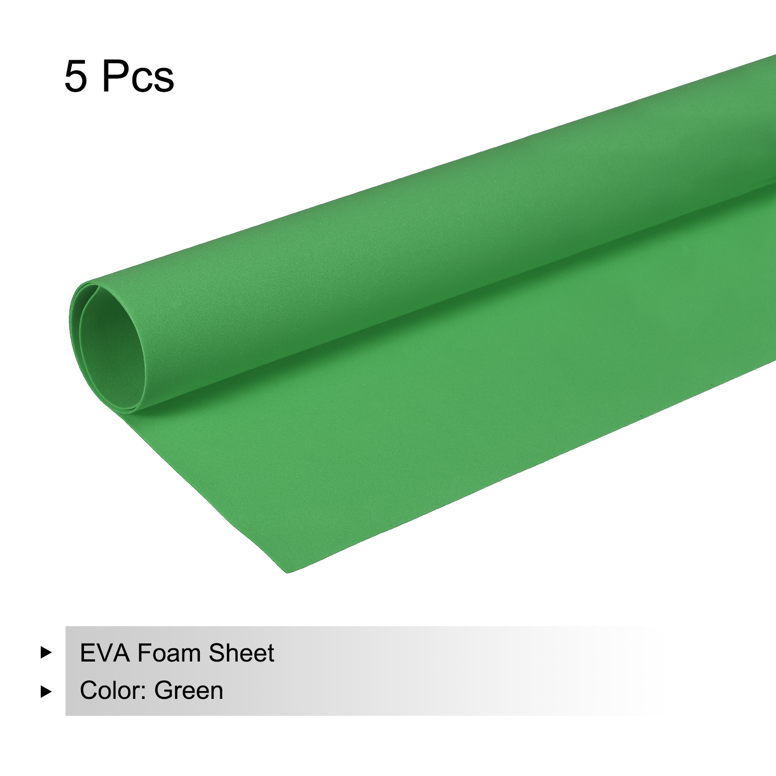 EVA Foam Sheets Grass Green 19.7 Inch x 35.4 Inch 1mm Thick Crafts Foam Pack of 5
