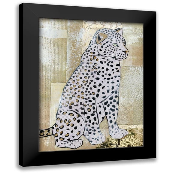 McGee, Jenny 12x14 Black Modern Framed Museum Art Print Titled - Leopard Beauty