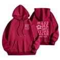thumbnail image 1 of DPTALR Women Letter Print Long Sleeve Fall And Winter Loose Pullover Hoodies Tops, 1 of 4