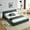 Blue-Green, variant on Modern Queen Platform Bed with Headboard / Add Contemporary Look to Bedroom