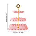 thumbnail image 3 of Lilixerw 3 Tier Cake Stand Wedding,Square Dessert Fruit Refreshment Cupcake Stand for Tea Party Serving Platter, 3 of 6