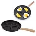 thumbnail image 1 of Egg Frying Pan, Oil Free Prevent Stick Ergonomic Handle 4 Cup Egg Frying Pan Multifunctional  For Family For Breakfast, 1 of 8
