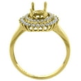 thumbnail image 2 of 14K Yellow Gold Natural HQ Emerald Ring Oval 8x6 mm Double Halo Diamond Accents, size 7, 2 of 3