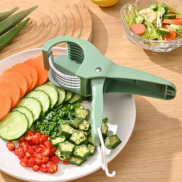 fheaev Household Stainless Steel Manual Kitchen Gadget Ham Cutter Fruit And Vegetable Cutter Press Cutter