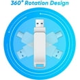 thumbnail image 2 of Dual-Port USB Solid State Drive - USB 3.0/Type-C for Mobile and Computer - 128GB - Plug and Play - Extra Storage - Gray, 2 of 4