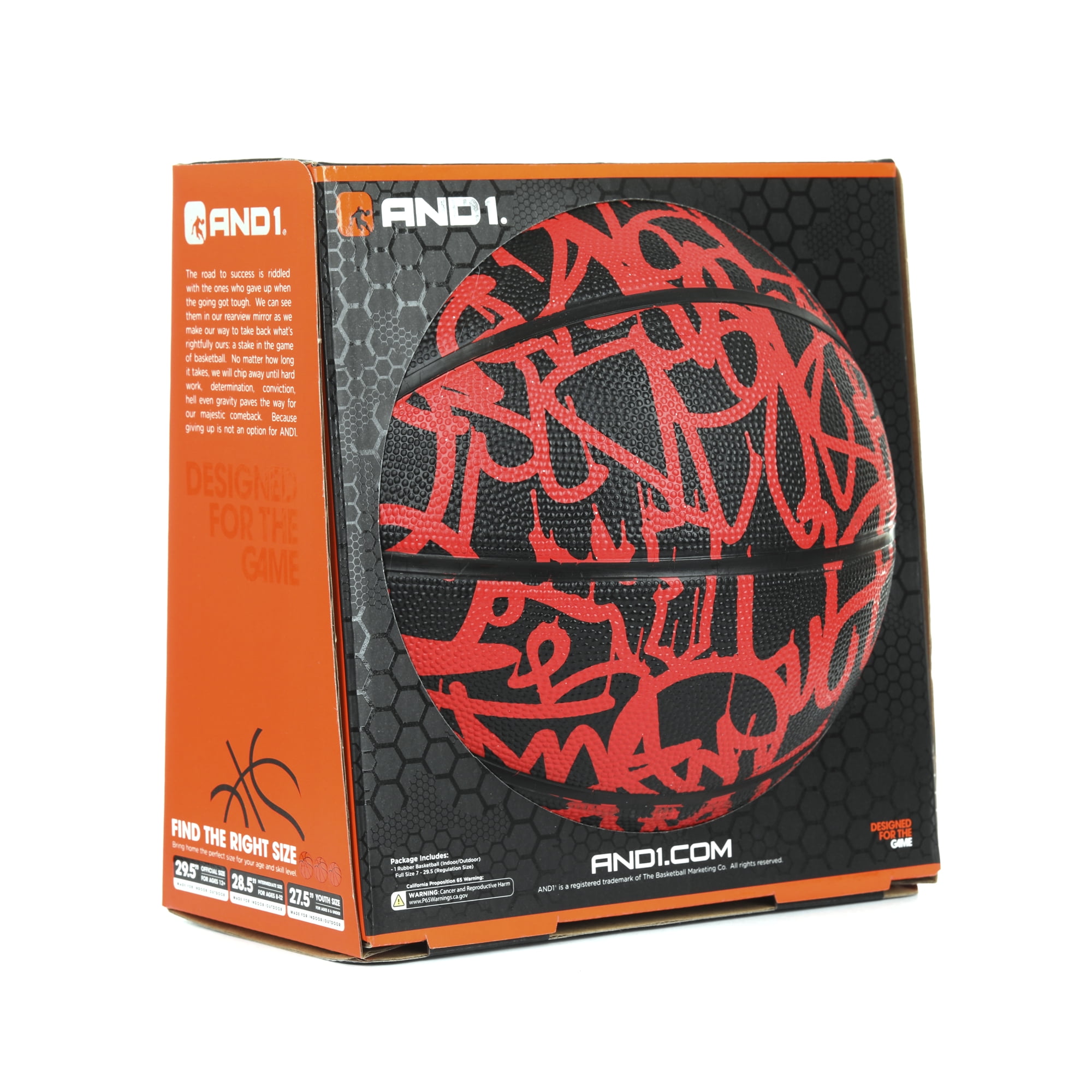 Regulation Size Streetball 29.5" Fantom Graffiti Rubber Basketball 