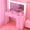 Pink-7 Drawer, variant on Ktaxon Large Makeup Vanity, Get Ready with Me GRWM Vanity Table Set w/ Visible Glass Top w/ Charging Station, White
