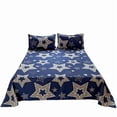 thumbnail image 4 of Sábana plana con estampado de estrellas – Sábana de poliéster suave, transpirable y que no da sensación de bochorno, no se adhiere al pelo de las mascotas, fácil de limpiar, ideal para dormit, 4 of 4