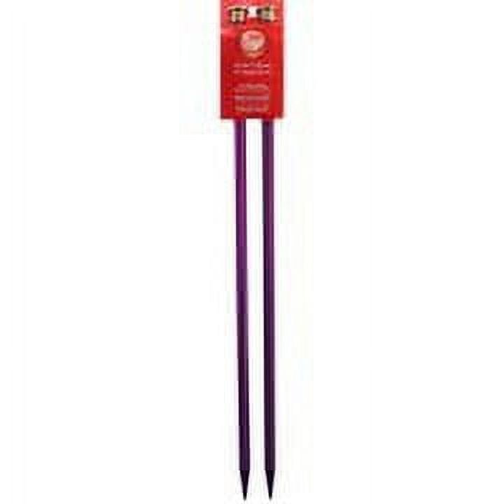 (2 pack) Simplicity Boye Aluminum 14 in Single Point Knitting Needle, Size 11 Purple