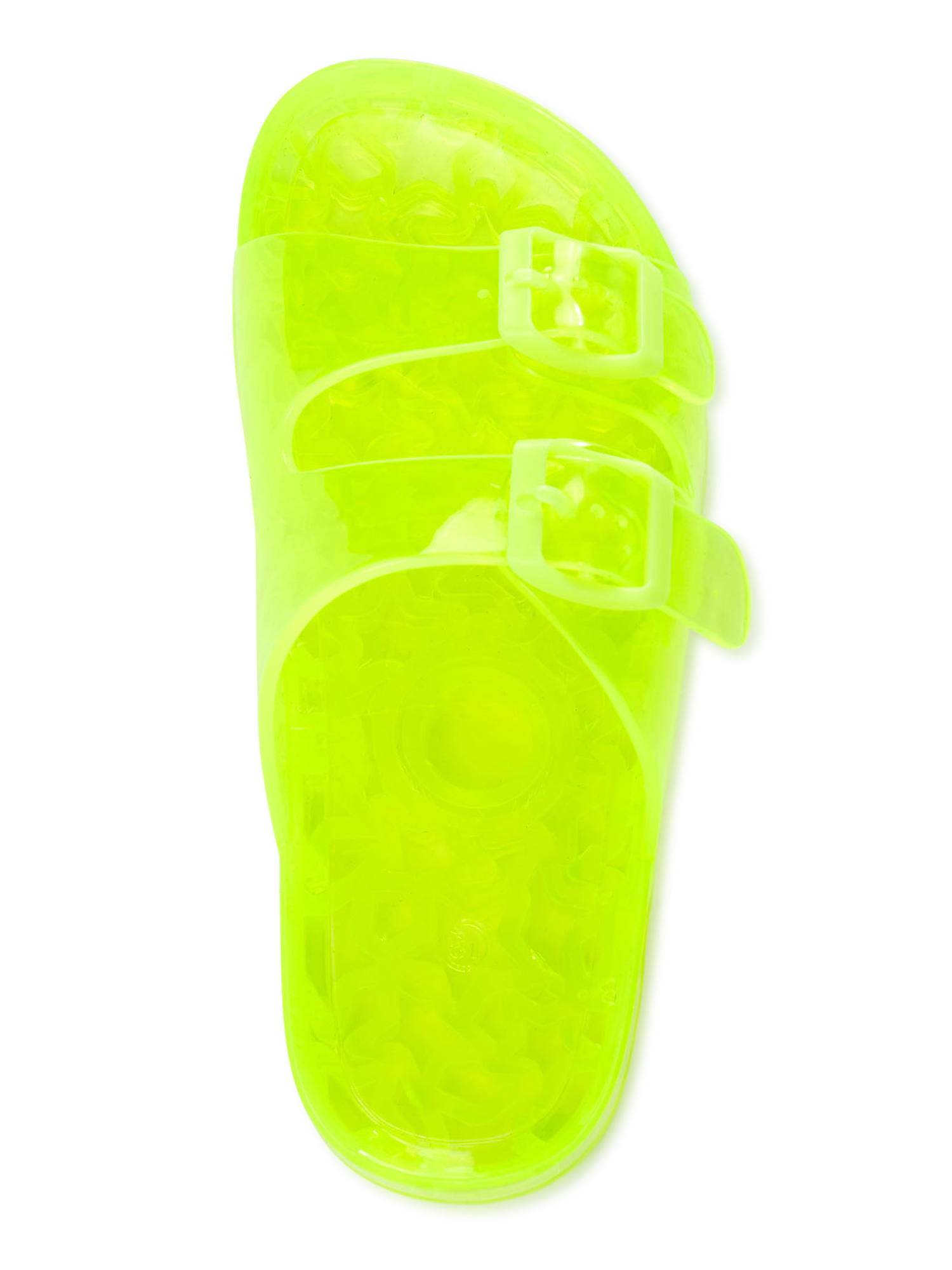 Wonder Nation Girls Neon Jelly Two Buckle Footbed Sandals