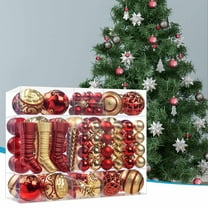 Gqtwoy 150PC Electroplated Christmas Ball Set, Shiny Holiday Ornaments for Tree, Wreaths, and Garlands, Festive Decorations with Hanging Hooks, Ideal for Christmas Home Decor and Gifting