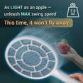 thumbnail image 4 of Electric Fly Swatter, Bug Zapper, Mosquito Zapper Racket | Gold Zone Voltage, Densest 3 mm Mesh, Apple-Like Weight - AA Battery Powered (not incl.) - Indoor & Outdoor Use with Pro Swat Tips, 4 of 7