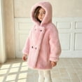 thumbnail image 6 of NAISIBABY Girls Faux Fur Coat (5-14T), Hooded Fluffy Thermal Lined Double-Breasted Winter Fashion Warm Coat Pink 9T, 6 of 7