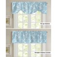 thumbnail image 4 of Tie Up Valance Curtain for Kitchen,Summer Blue Coral Rod Pocket Short Curtains Adjustable Tie-Up Shade Valances,Abstract Marine Plants Window Treatment for Bathroom Living Room Bedroom, 4 of 8