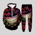 thumbnail image 2 of Otoño HAHAHA Big Mouth Sudadera con capucha estampada en 3D Traje para hombre Sudadera con capucha Pantalones deportivos Conjunto de chándal de dos piezas de moda informal Ropa para hombre, 2 of 4