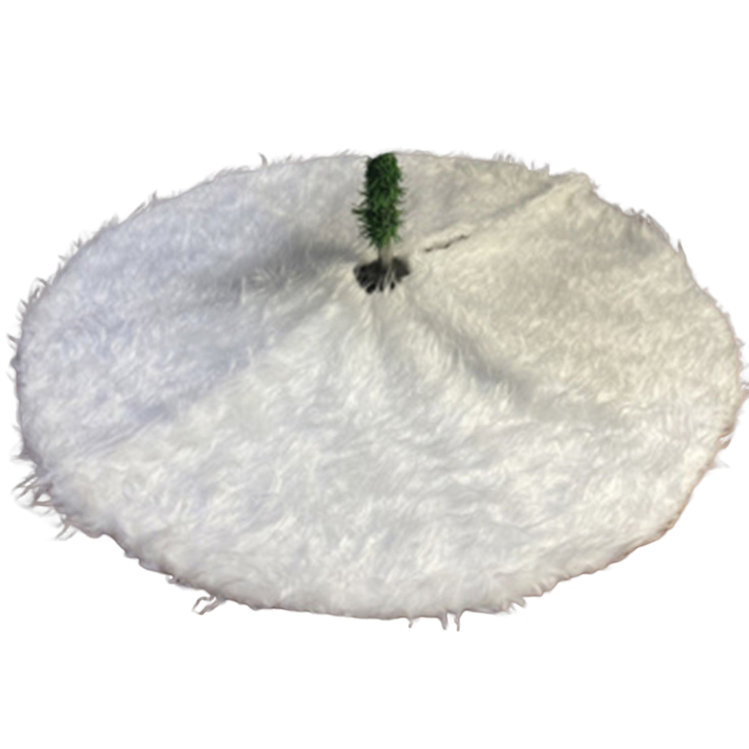 Phenas Christmas Tree Skirt 60 Inch White Soft Faux Fur Christmas Tree Skirt for Xmas Tree