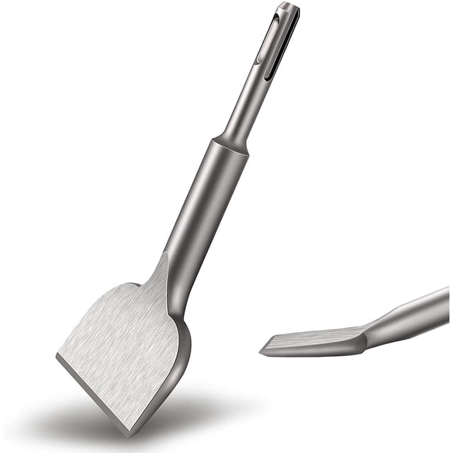 Sds Plus Tile Chisel, 165Mm X 75Mm High Quality Widening Series, Chiseled Curved Tile Chisel For Ceramic And Floor Tiles