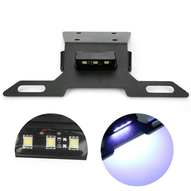 Support de plaque de planificateur de moto avec lumière LED, kit d