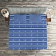 thumbnail image 3 of Ambesonne Vintage Stripe Quilted Coverlet 3 Pcs, Anchor Lines Waves, Queen Size, Ceil Blue White, 3 of 4