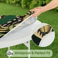 thumbnail image 5 of Aloha Round Fitted Tablecloth Tropical Leaf Design Windproof & Spill-Proof Cover for Outdoor Dining, 5 of 5