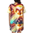 thumbnail image 3 of Lsque Geometry Dash Women's Short-Sleeved Pajama Set - 2 Piece Soft and Lightweight Sleepwear Set-Large, 3 of 9