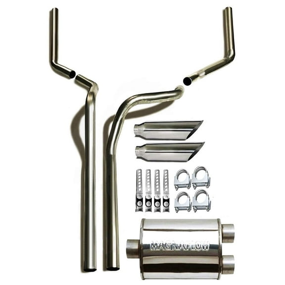 Dual 2.5" Dual Exhaust Kit Fits 99-08 Sierra/Silverado 1500 2500