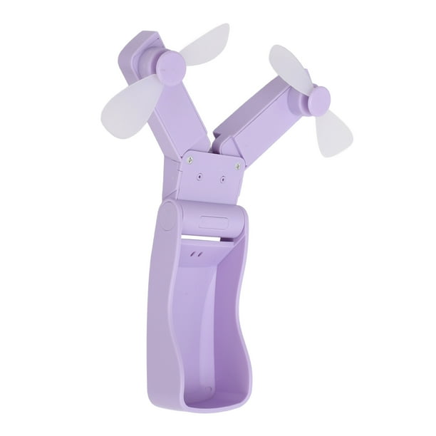 Ventilador Portátil, Doble Cabezal USB Recargable 3 Velocidades Ventilador De Bolsillo Portátil Mini Para Viajar En Casa