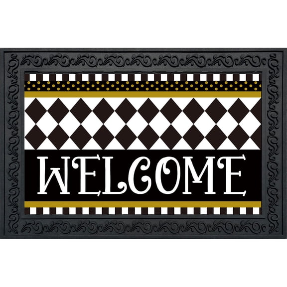 Briarwood Lane Everyday Doormat 30x18 Indoor Outdoor Checkerboard Doormat