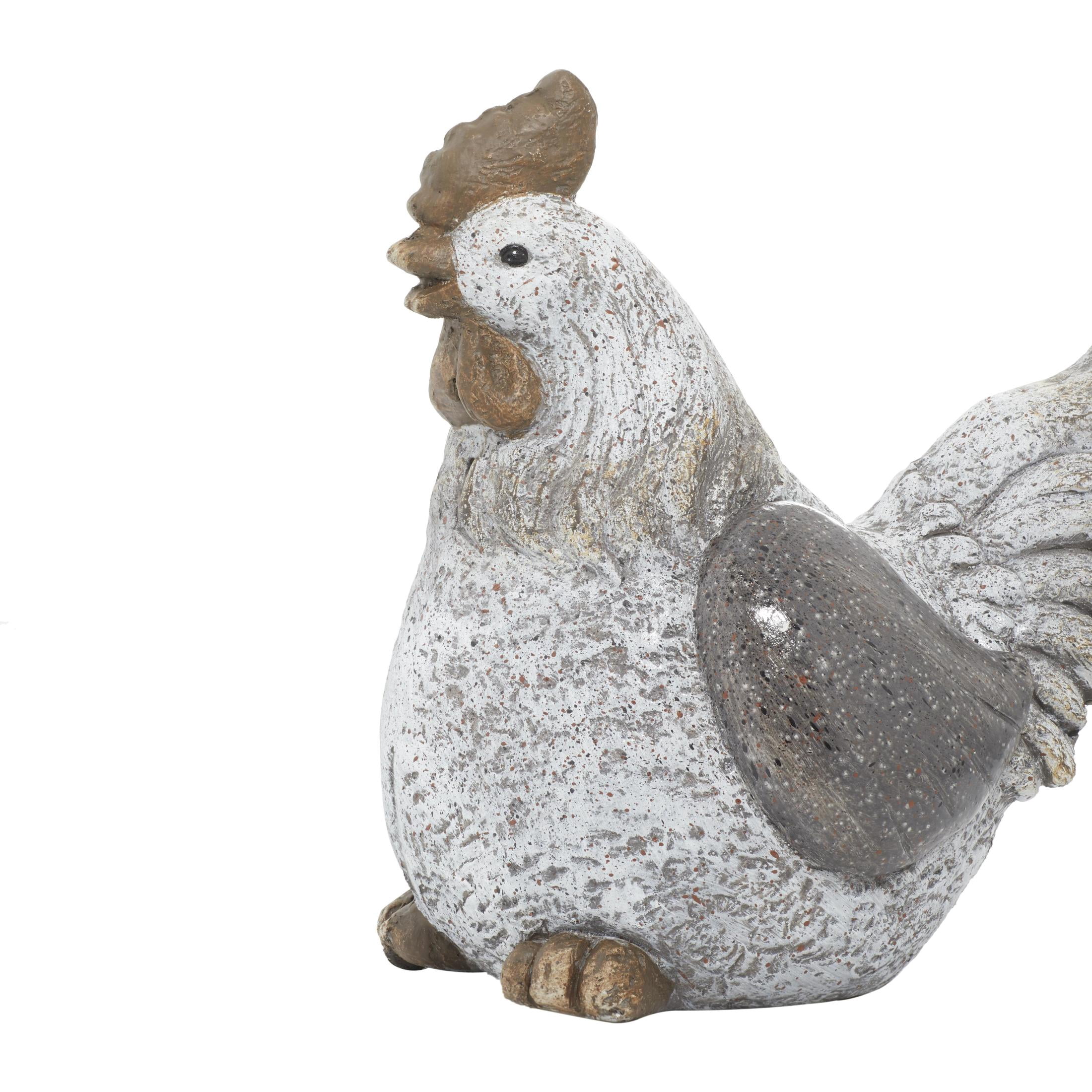 DecMode 16" Indoor Outdoor Chicken Garden Sculpture